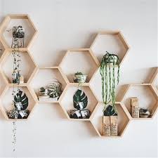 Pin By Erika Gibson On House Home Hexagon Wall Shelf Hexagon Shelves Wooden Shelves