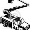 Make a coloring book with crane bucket truck for one click. 1