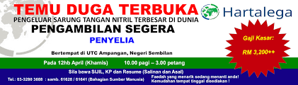Get the latest jobs updates straight into your inbox for free! Temuduga Terbuka Hartalega Ngc Sepang Di Jobsmalaysia Negeri Sembilan 12 April 2018 Blog Jobsmalaysia Negeri Sembilan