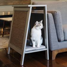 A Frame Cat Bed End Table And Cat Scratcher The Refined Feline In 2020 Diy Cat Bed Cat Bed Cool Cat Beds