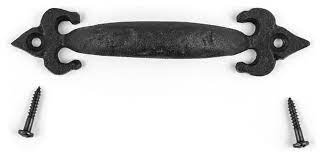 Knurled cabinet handles to be used as kitchen hardware. Drawer Pulls Black Hand Forged Iron Cabinet Handles Black Mediterranean Cabinet And Drawer Handle Pulls By Renovator S Supply Houzz