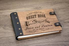 Custom Guest Book Is The Perfect Choice For Your Rustic Wedding This Wooden Guest Book Will Not O Wood Guest Book Wedding Custom Guest Book Wooden Guest Book