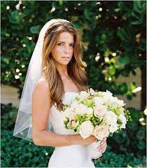 Hair Not Too Curled But Not Completely Straight Veil Hairstyles Veil Hair Down Wedding Hair Down