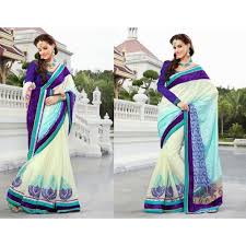 Half Brasso Half Cotton Saree D D 1013 Online Shopping For Cotton Sarees By Shraddha Enterprises Saree Designs Off White Saree Saree