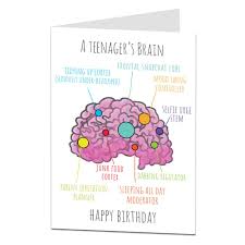All birthday cards can be sent 1st class in the uk or via royal mail airmail if sending overseas. Amazon Com Funny Birthday Card Teenagers Brain Perfect For 14th 15th 16th 17th Son Daughter Niece Nephew Office Products