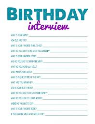 Printable Birthday Interview For Every Birthday Best Activities For Kids Birthday Interview Birthday Traditions Kids And Parenting