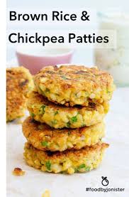 Brown Rice And Chickpea Patties Foodbyjonister Recipe Chickpea Patties Baby Food Recipes Chickpea Fritters