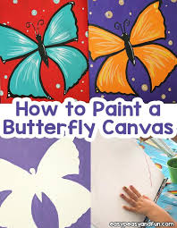 How To Paint A Butterfly Acrylic Painting For Beginners Kids Canvas Painting Acrylic Painting For Kids Acrylic Painting For Beginners