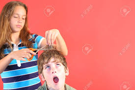 If your curly hair baby boy is blessed with long and full hair, you can opt for a skin fade. Girl Cutting Boys Hair Stock Photo Picture And Royalty Free Image Image 1769505