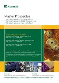 I don't mince words so if you don't like what i say, go fly kite. Master Prospectus Manulife Insurance Berhad