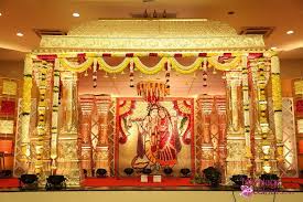 A Very Eternal And Sublime Themed Decor Of Krishna And Radha Beautiful Wedding Decorations Simple Wedding Decorations Wedding Stage Decorations