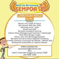 Maybe you would like to learn more about one of these? Lowongan Kerja Guru Sempoa Sip Tebet Walk In Interview Atmago