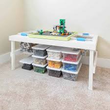 Lego tables offer far more workable space than a regular baseplate, which gives kids plenty of room to set up entire cities, kingdoms, or command centers. Diy Lego Table With Storage Removable Tray Joyful Derivatives