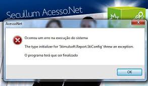 O Que Fazer Quando For Exibida A Mensagem The Type Initializer For Stimulsoft Report Sticonfig Therew An Exception Perguntas Frequentes Secullum