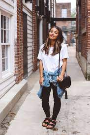 Pin By Shaina Varghese On Fits Birkenstock Outfit Tshirt Outfits Clothes