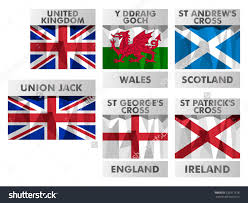 Union Jack Wales Scotland England Northern Ireland Flags Icons Set In Polygonal Style Uk Flag Britain Flag England Flag