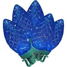 Holiday Time Christmas C9 Led Light Set Blue Bulbs 100 Count Walmart Com C9 Christmas Lights Christmas Lights Holiday Time
