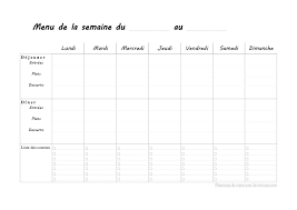Le site manger bouger met en place un bon plan pratique avec la fabrique à menus. Planning Repas Hebdomadaire Simple Noir Blanc Mode Paysage Par Jean Fxp Fichier Pdf