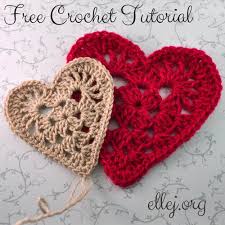 Crochet hearts are the sweetest! Granny Heart Motif Allfreecrochet Com