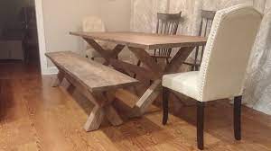 Color theory stephens dining table a beautiful set for smaller dining rooms and kicthens. Hand Crafted X Base Dining Table Reclaimed Wood Table X Legs By The Urban Reclaimed Co Custommade Com