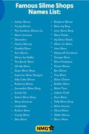 Famous Slime Shops Names List Slime Shop Name Generator Shop Name Ideas Name Generator Slime Shops