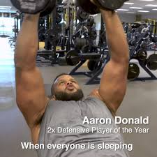 But because donald is an alien sent from another planet to play this game, he still suited up for the rams' divisional round game against the green bay packers on saturday. Dr Teal S When Everybody Else Is Sleeping Aaron Donald