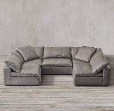 Cloud Cube Modular Leather Sofa Leather Sectional Sectional Sectional Sofa