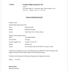 Contoh surat tugas dinas perusahaan pendidikan organisasi yang baik dan benar. Contoh Surat Keterangan Kerja Doc Serbabisnis