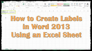 If you want all your labels to have the same information, type it into the address box and click new document. How To Create Labels In Word 2013 Using An Excel Sheet Youtube