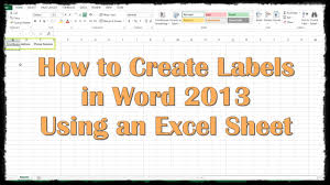 Depending on your printer's capabilities, you might see pages per sheet in the more settings options in the print panel. How To Create Labels In Word 2013 Using An Excel Sheet Youtube