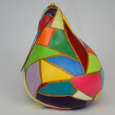 Birdhouse Gourd Mosaic Crafted Bird House Gourd Mosaic Crafts Gourds Birdhouse Bird Houses