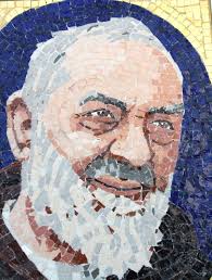 Padre Pio in Mosaic, Venetian Enamels and Gold, Handmade in Italy. Sacred  Mosaic Icon. Sacred Art in Outdoor Mosaic.