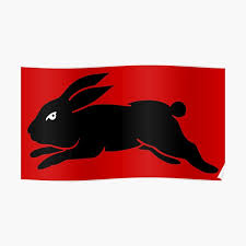 Rabbitohs logo black and white. South Sydney Rabbitohs Poster By Sijolamoro Redbubble