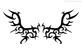 Tribal angel 2 print version Angel Cartoon Clipart Tattoo Angel Font Transparent Clip Art