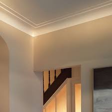 Crown molding, is wide, sprung molding. Miami Art Deco Crown Molding