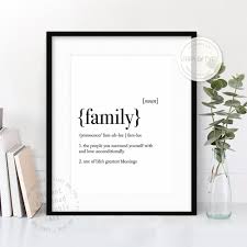 Family Dictionary Definition Meaning Quote Printable Art Etsy Printable Wall Art Wall Printables Art Quotes Funny