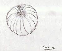 Contour Line Drawing Of Pumpkin Contour Line Drawing Drawings Elements Of Art