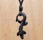 Lizard Pendant | Gecko Necklace Jewelry | Salamander Animal Charm | Reptile  Symbol Talisman | Hand-Carved From Natural Stone By Myself