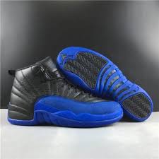 Top Air Jordan 12 Game Royal 130690 014 Air Jordans Jordan 12 Black Nike Fashion Shoes