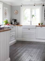 Home Dzine Paint Wood Floors In White Or Grey With Woodoc Sealers Koksgolv Kok Layout Inreda Kok