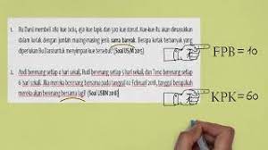 Check spelling or type a new query. Soal Cerita Fpb Kpk Fpb Kpk Part 5 Youtube