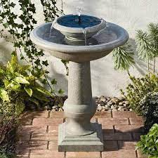 fontaine solaire de jardin pierre bird bath solar bird bath front yard landscaping