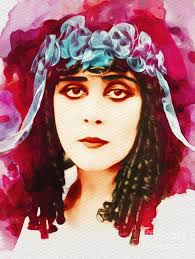 Theda Bara, Vintage Movie Star Painting by Esoterica Art Agency