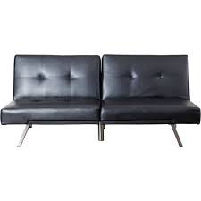 College Dorm Room Leather Futon Sofa Bed Jet Black Furniture Devonclaire Sofa Bett Futon Ideen