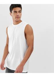 Check spelling or type a new query. New Look Sleeveless T Shirt In White For Men Lyst