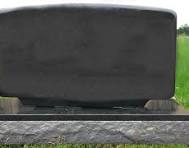 Black Granite Monument (56x35x10) Polished Headstone with Base MN-256