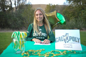 Peyton Dunkle commits to play tennis for Cal Poly