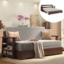A majority of futon sofa beds come with a soft pillow or makeshift mattress that folds flat, with the frame, to create a temporary bed. Sofa Cum Bed Upto 25 Off Best Sofa Come Bed Designs Online At Best Prices Urban Ladder