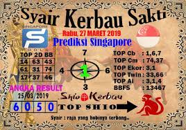 Syair Kerbau Sakti Singapore Rabu 27 03 2019 Kerbau Minggu Rabu