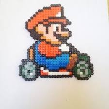 Mario Mario Kart En Perles A Repasser Hama Perles A Repasser Perle A Repasser Hama Repasser